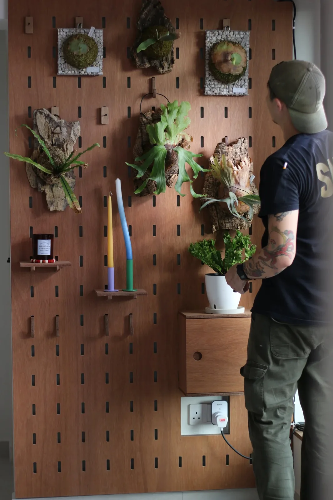 A SNUG pegboard in everyday use